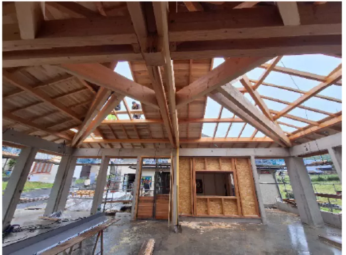 Réalisation de la charpente d'une halle couverte à Vitrac, Aurillac, DPM LHERITIER ET FILS
