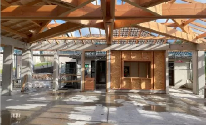 Réalisation de la charpente d'une halle couverte à Vitrac, Aurillac, DPM LHERITIER ET FILS